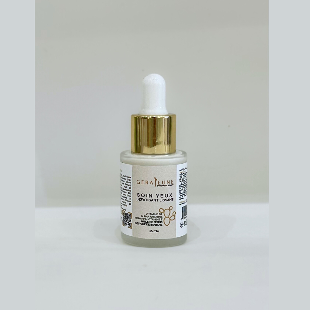 Soin Contour Yeux Défatigant Lissant Gerajeune, sérum lacté 15 ml
